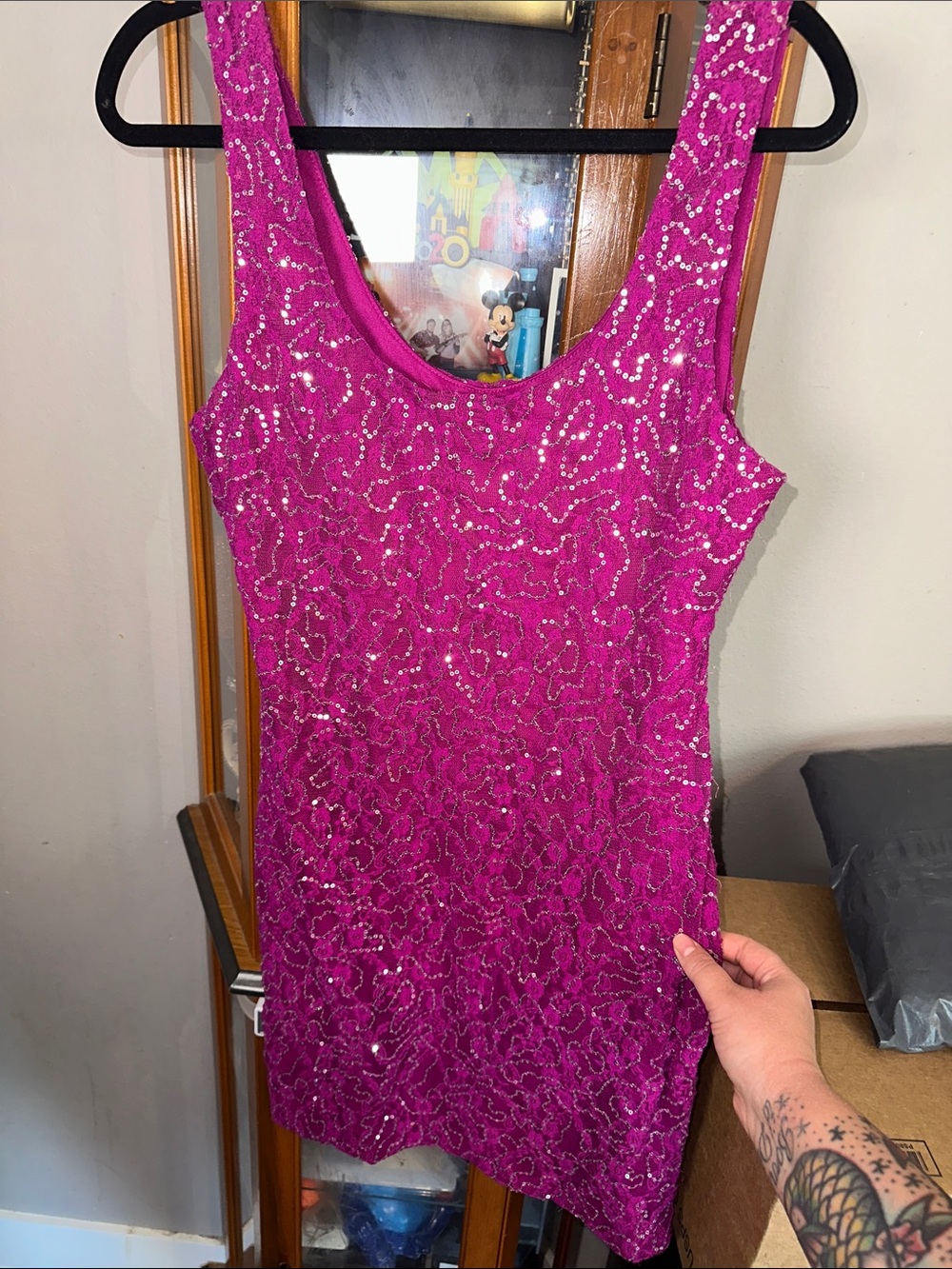 Lily Rose Hot Pink Sequin Mini Dress
